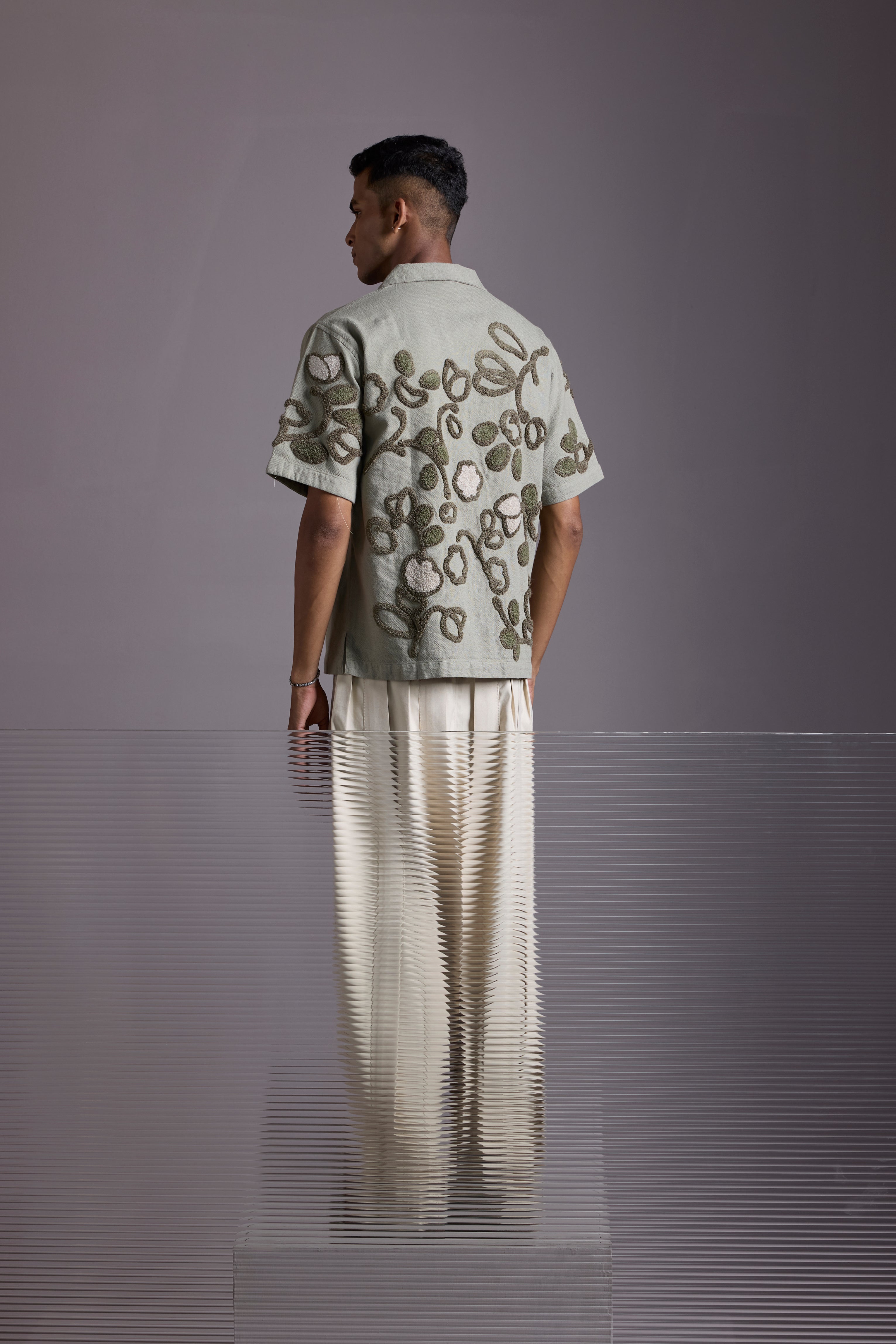 JUTE BLOOM EMBROIDERY SHIRT