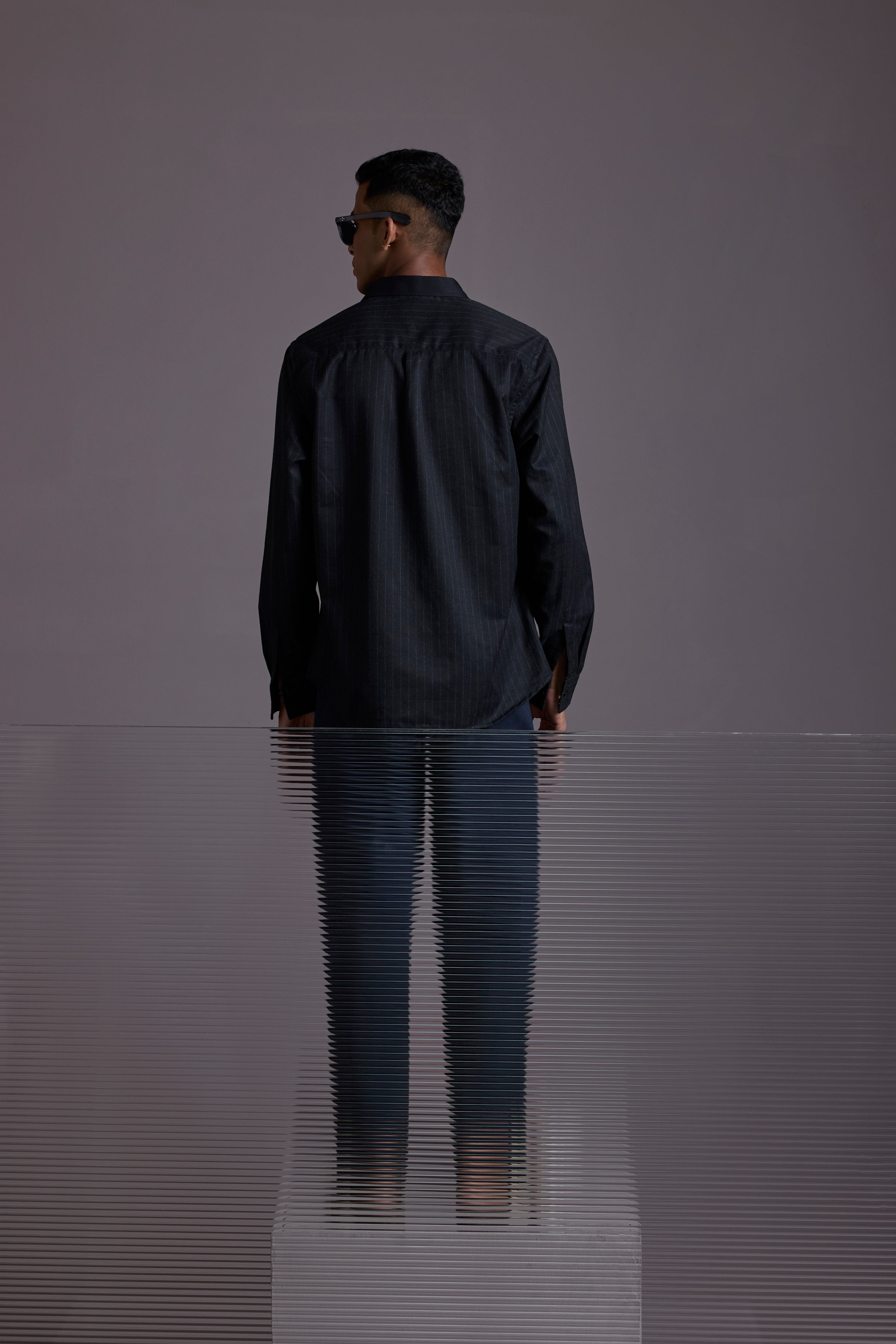 MIDNIGHT PINSTRIPE SHACKET