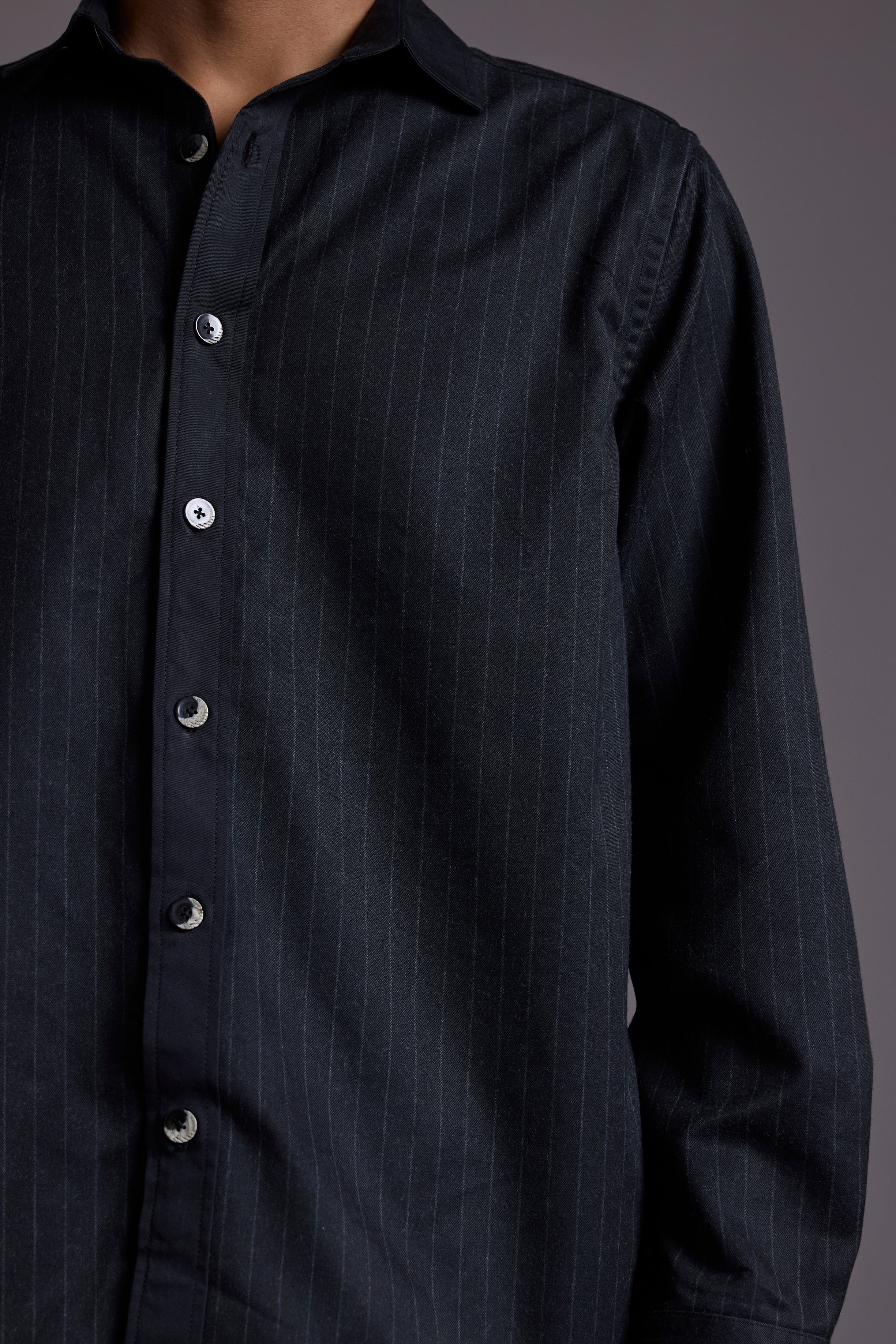 MIDNIGHT PINSTRIPE SHACKET