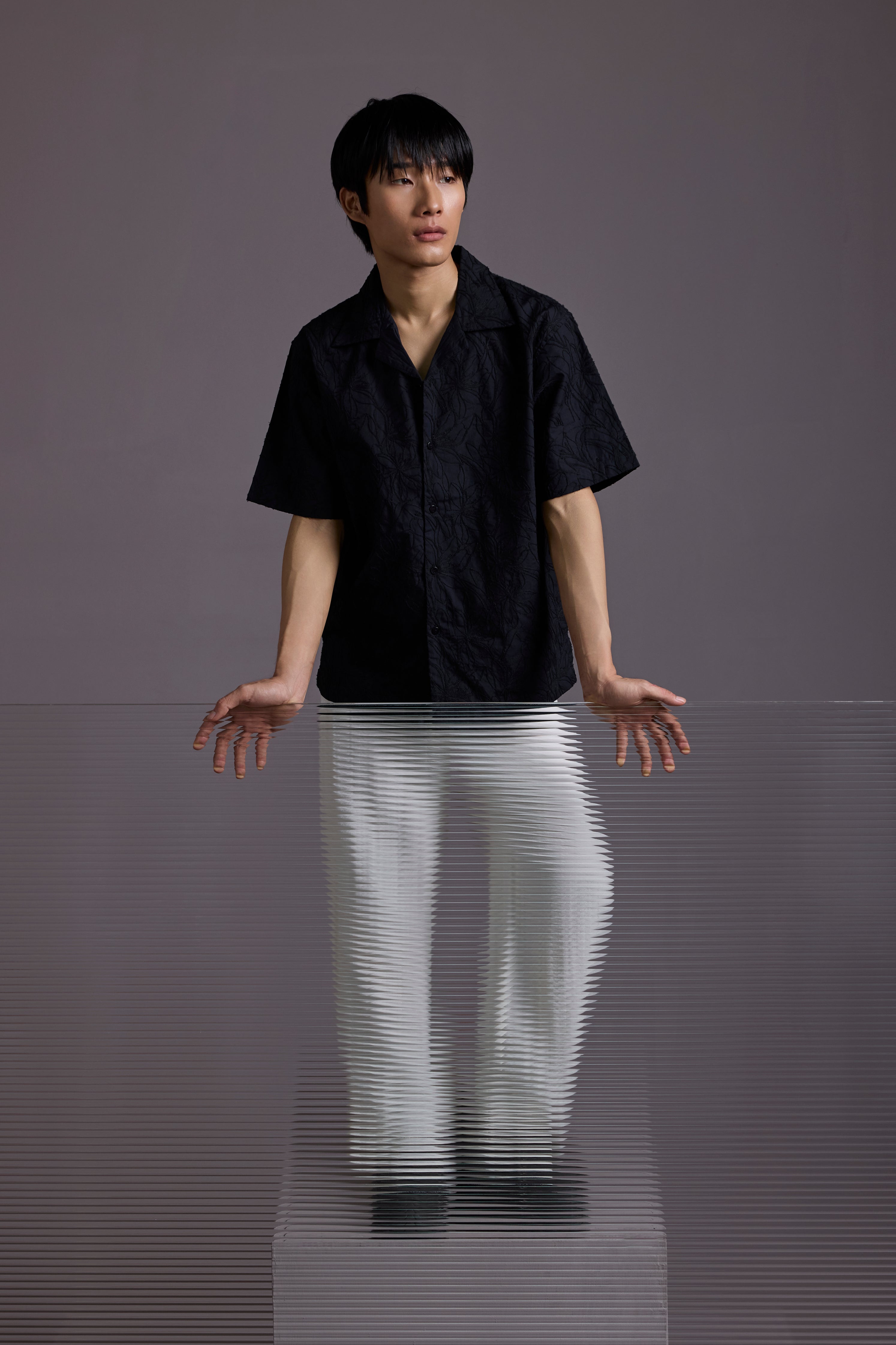 NOIR BLOOM CUBAN SHIRT
