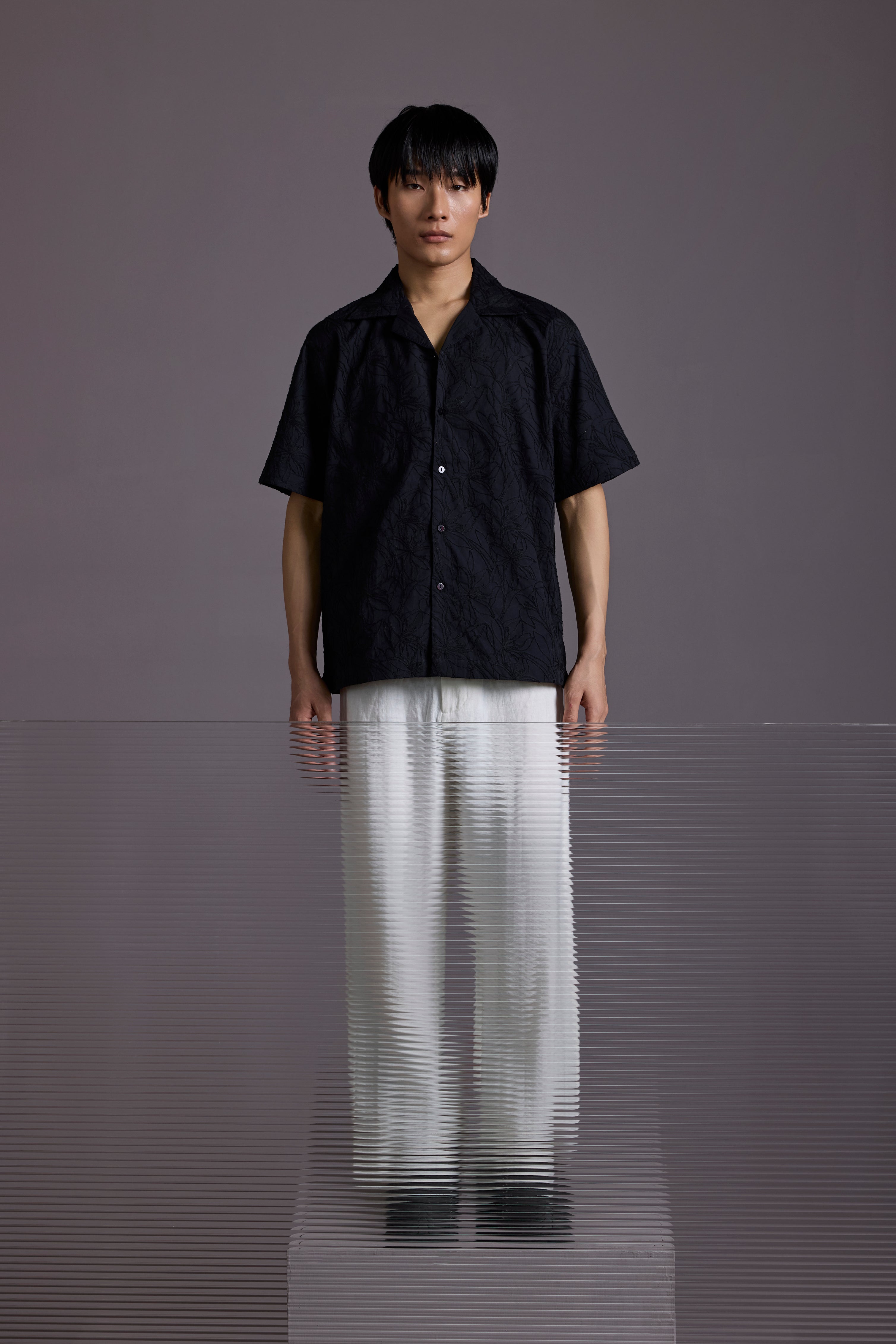NOIR BLOOM CUBAN SHIRT