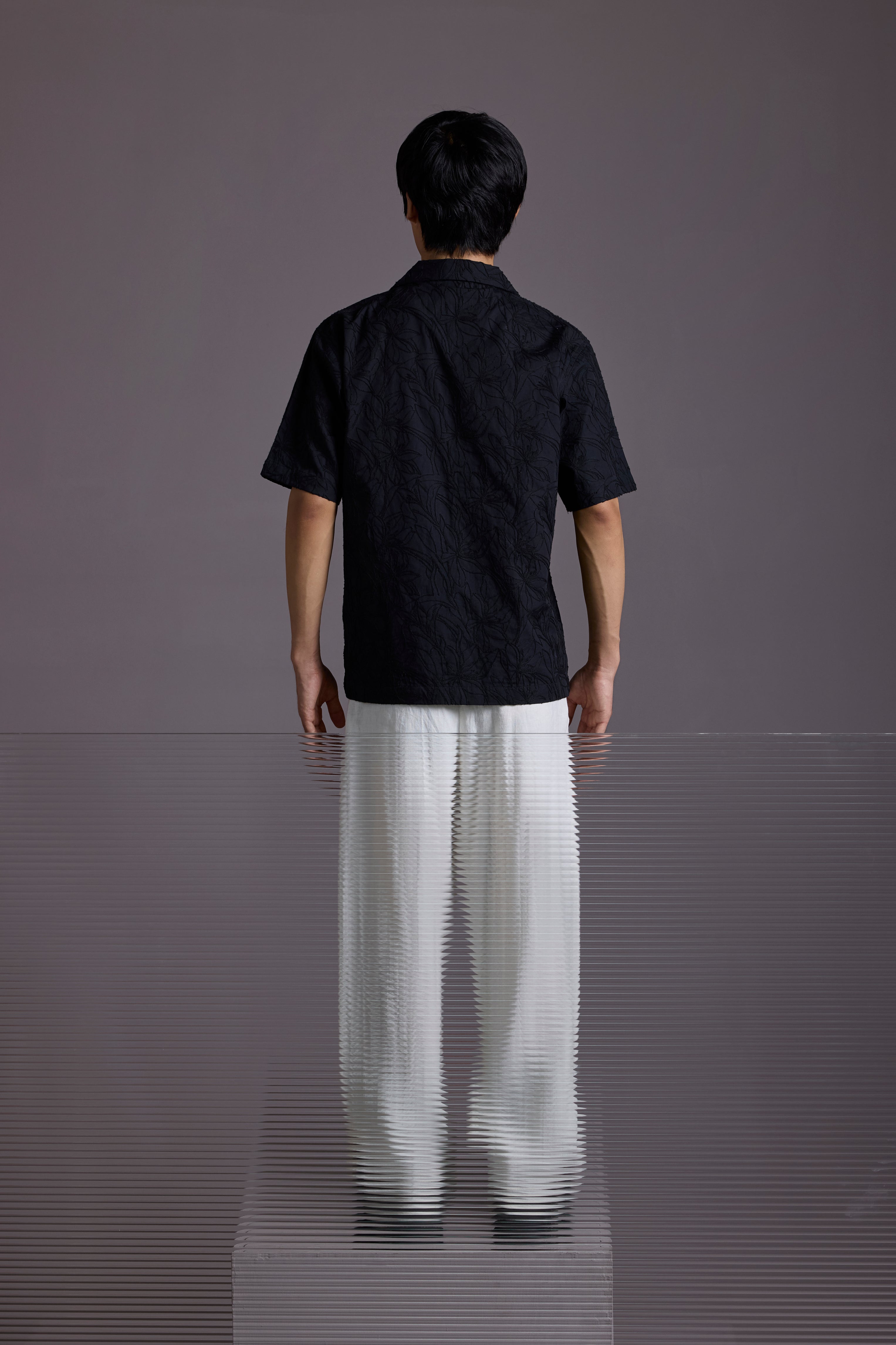 NOIR BLOOM CUBAN SHIRT