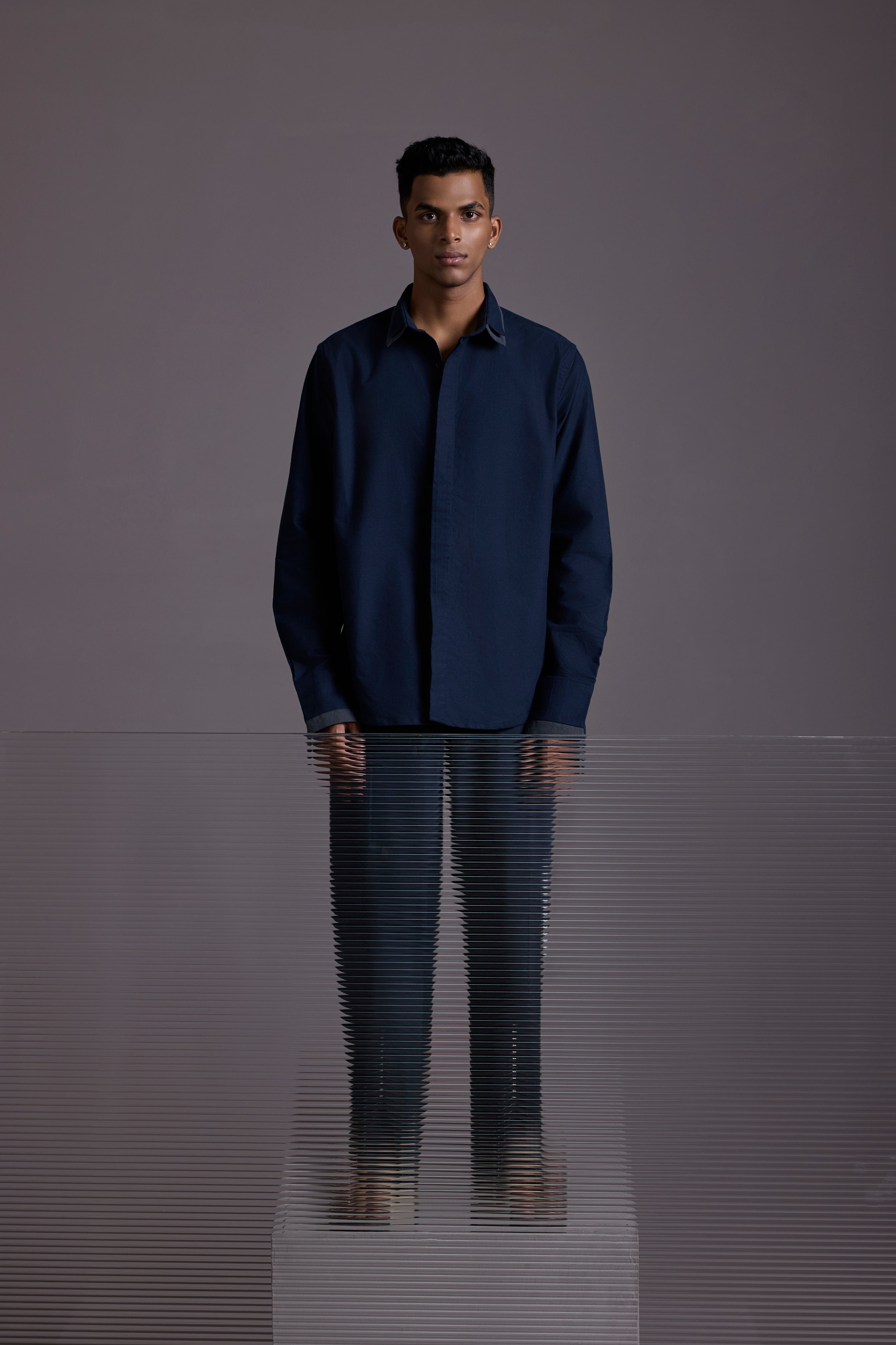 MIDNIGHT CONTRAST OXFORD SHIRT