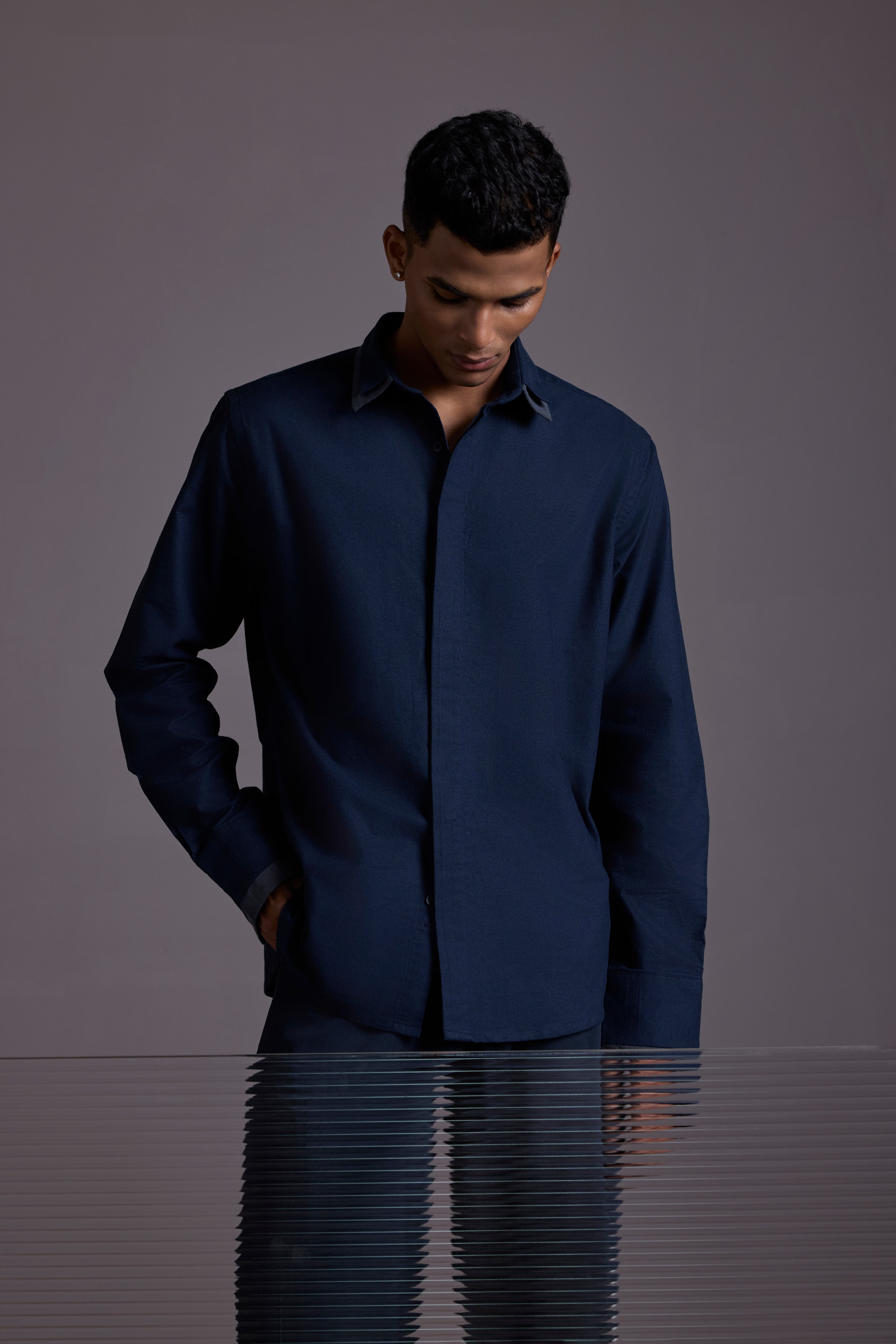 MIDNIGHT CONTRAST OXFORD SHIRT