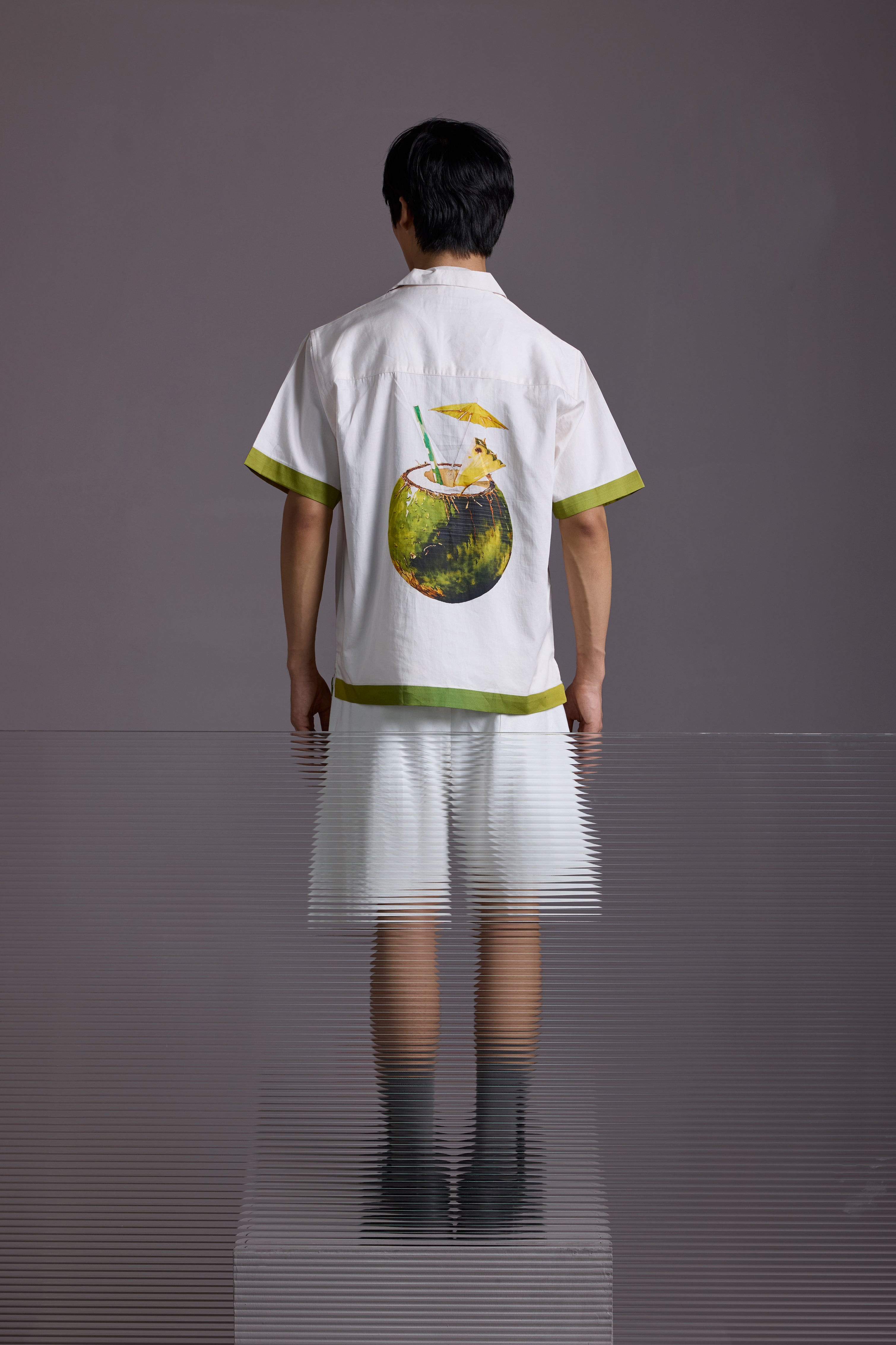 GREEN TROPICS PRINTED SHIRT