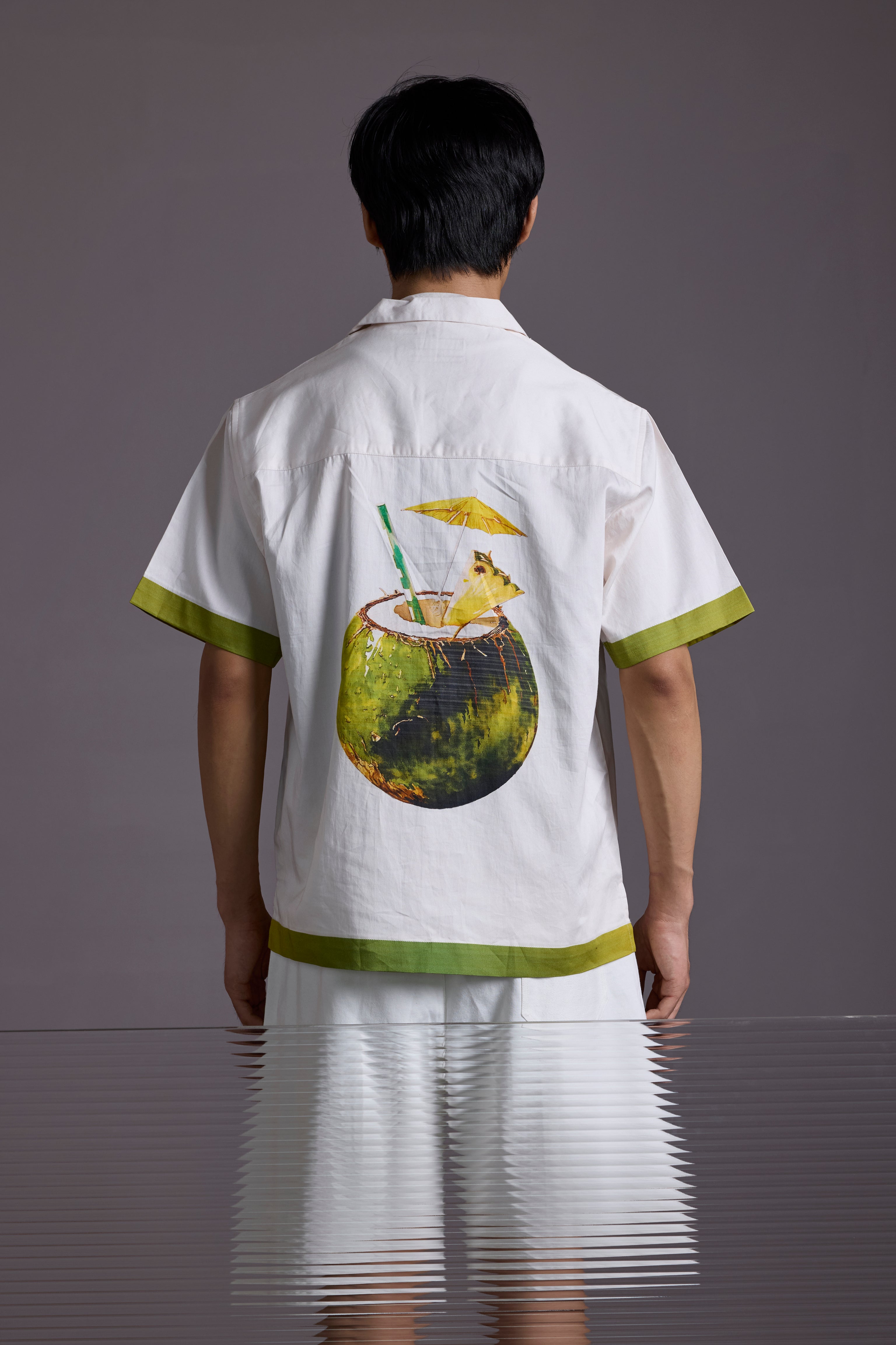 GREEN TROPICS PRINTED SHIRT