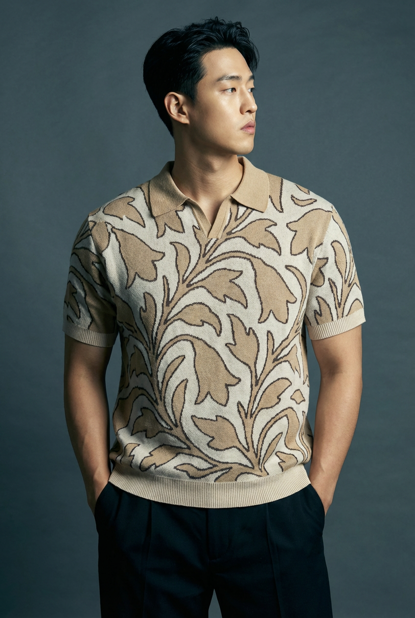 Leaf Knitted Polo