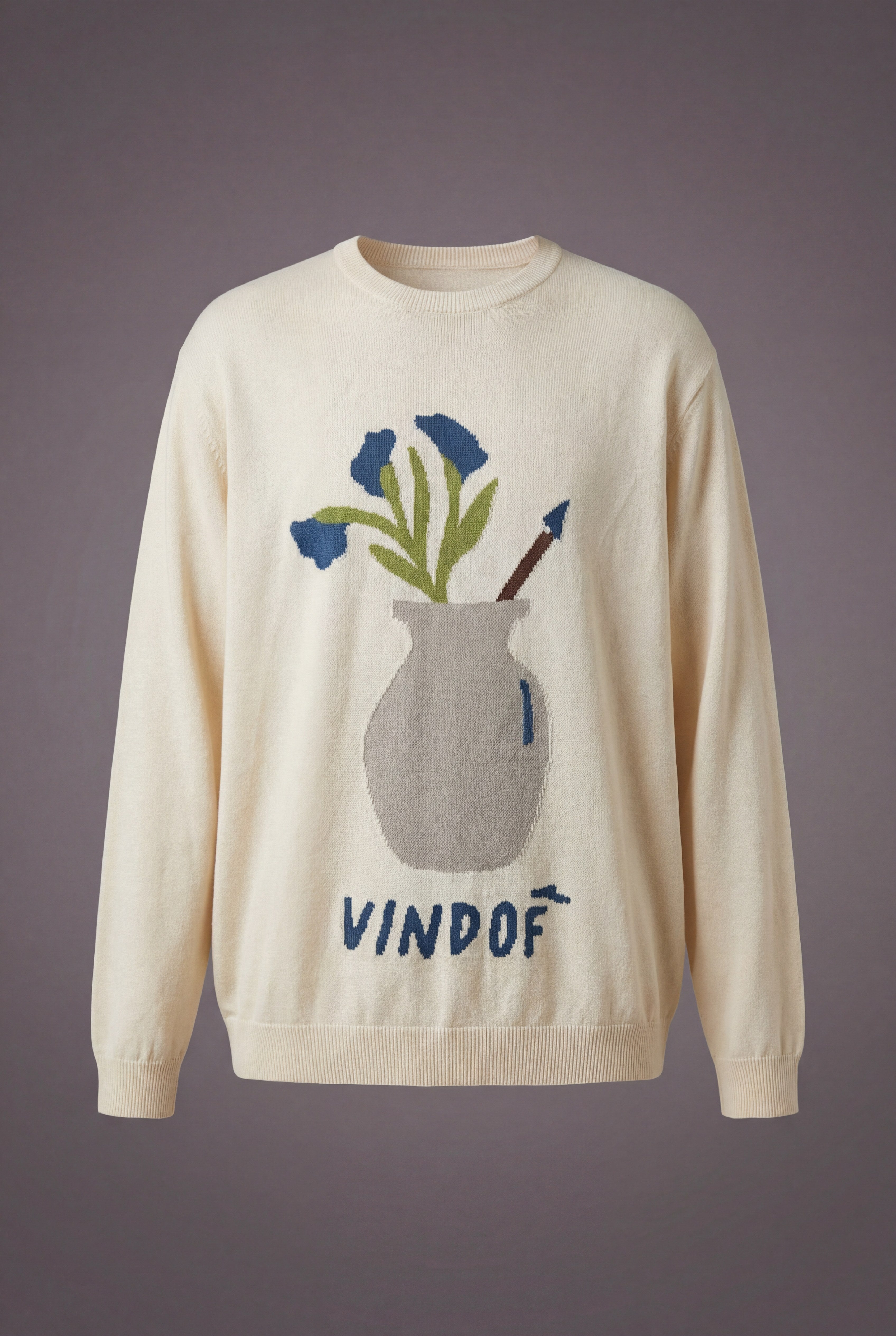 A Vase Jacquard Sweater