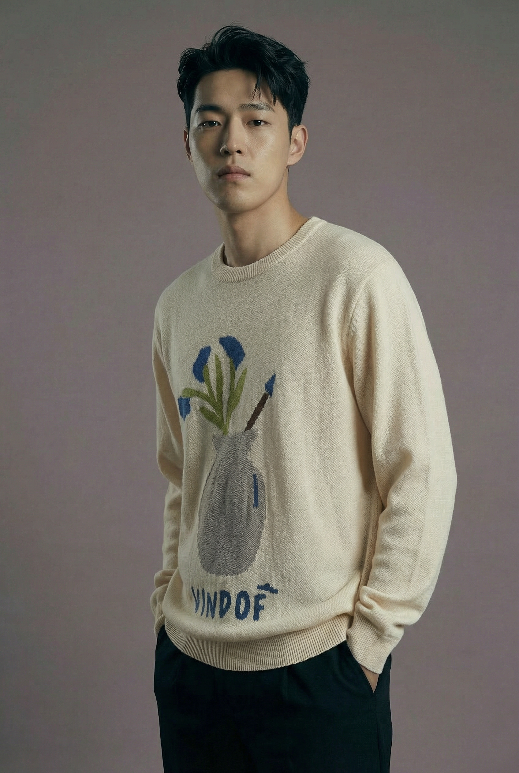 A Vase Jacquard Sweater