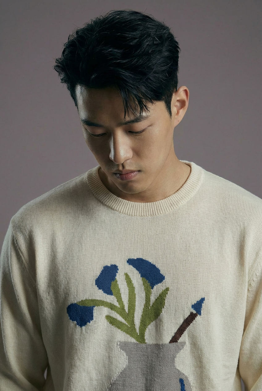 A Vase Jacquard Sweater