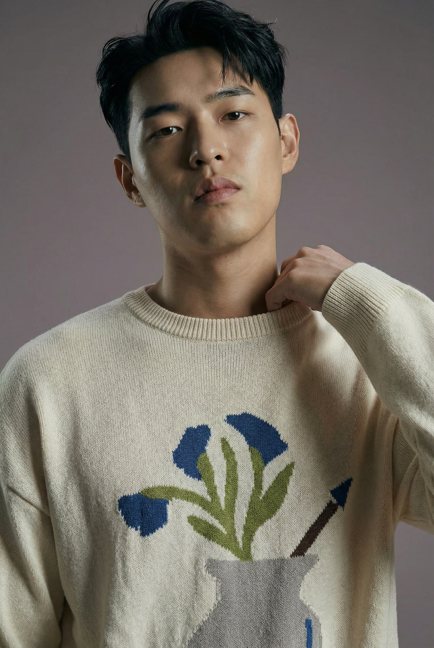 A Vase Jacquard Sweater