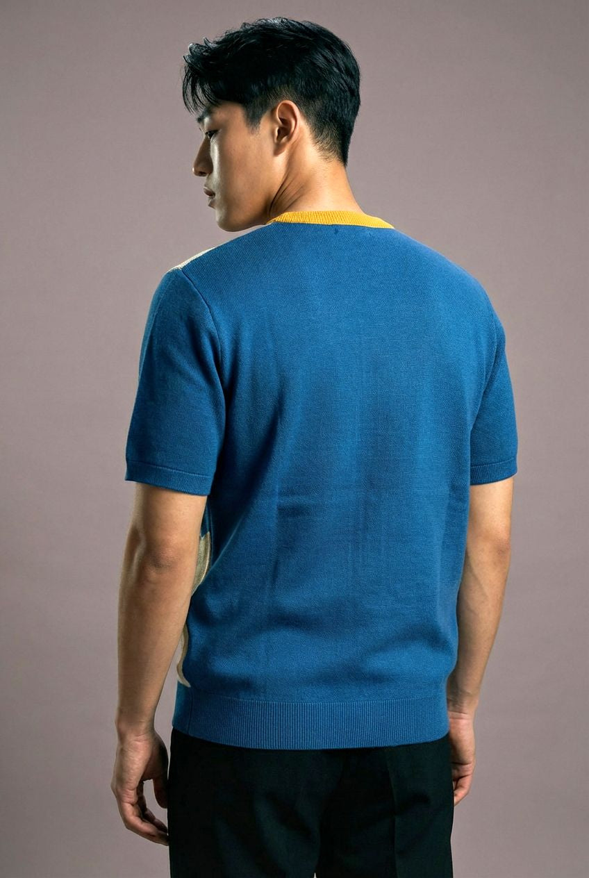 Abstract Face Knitted T-Shirt