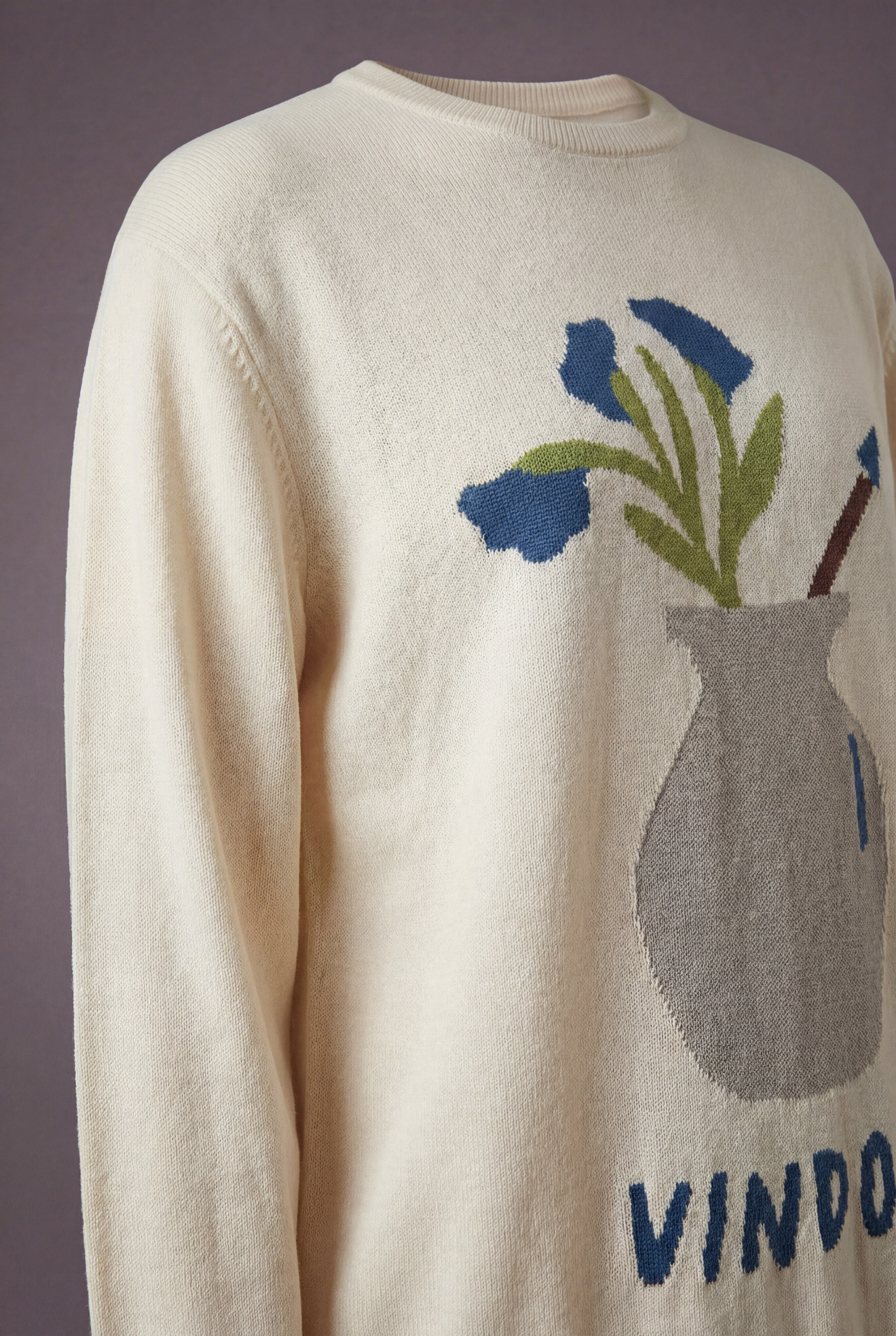 A Vase Jacquard Sweater