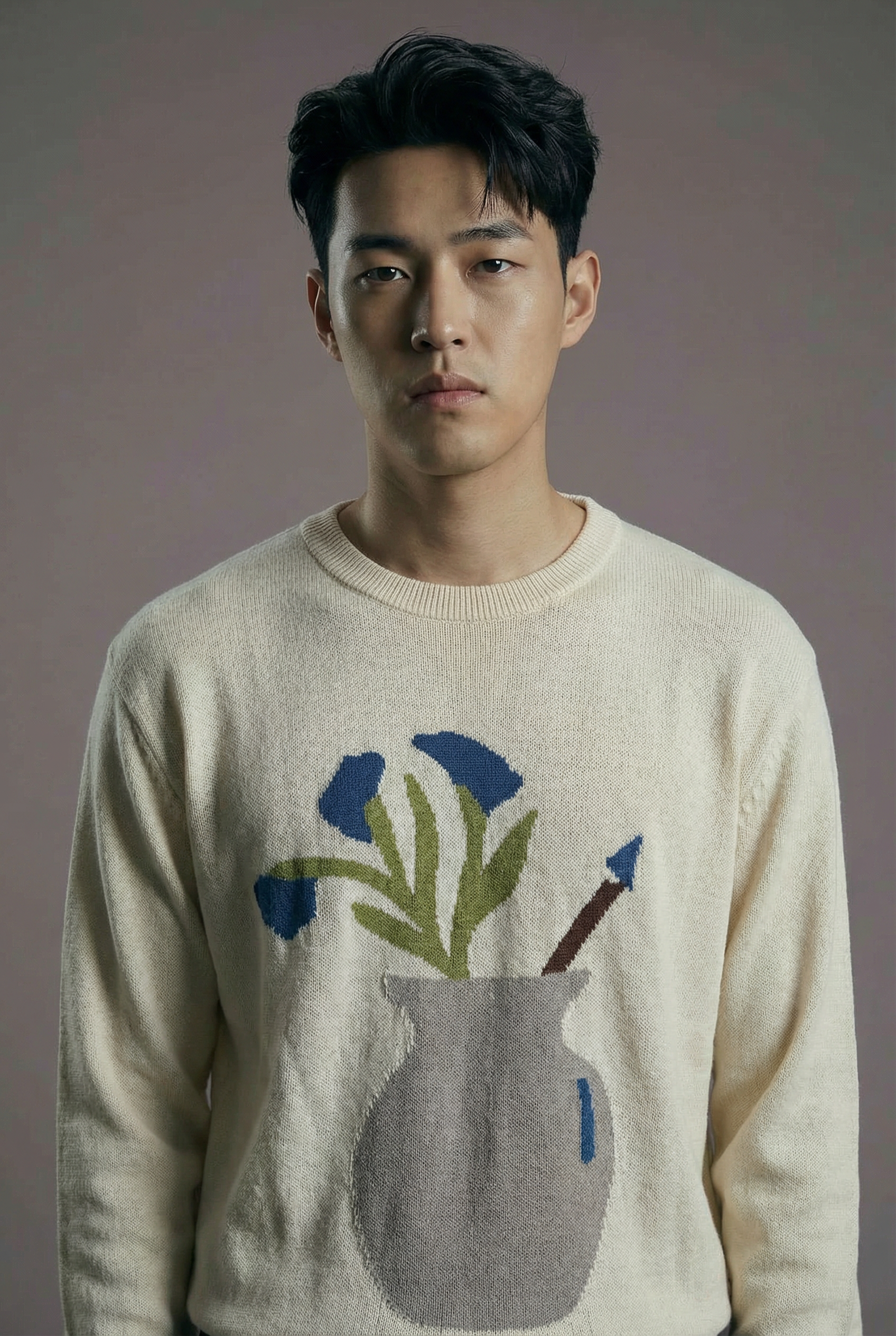 A Vase Jacquard Sweater